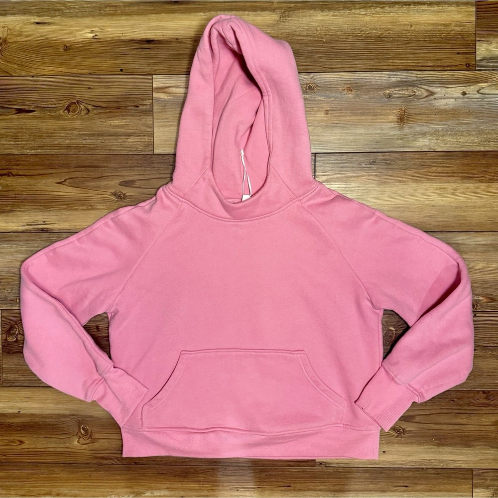 Casly Lamiit Pink Hoodie Sweatshirt Womens XS Pullover Fleece Kangaroo Pocket